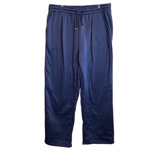 NWOT Womens Casual Comfort Drawstring Lounge Fleece Lined Sweatpants Blue 2XL